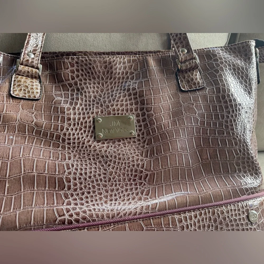 JM New York Tote faux-croc-embossed Tech Travel Tote Bag